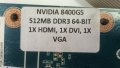 Видео карта Nvidia GeForce 8400GS GM84W0SNF49H+0TM 512MB DDR3 64-BIT HDMI DVI VGA PCIe 2.0, снимка 3
