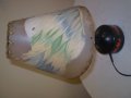стара керамична лампа със рисуван абажур , снимка 6