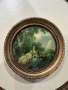 Кръгла антикварна картина, комплект от две, снимка 6