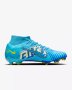 Футболни обувки NIKE ZOOM MERCURIAL SUPERFLY 9 ACADEMY KM BALTIC BLUE/WHITE размер 45, снимка 3