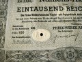 Акция | 1000 райх марки | Phrix-Werke AG Hamburg | 1941г., снимка 4