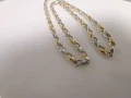 Златен синджир бяло и жълто комбинация 1, снимка 6