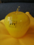  Декоративна стъклена ябълка марка IVV - Жълта , снимка 1 - Статуетки - 44876848