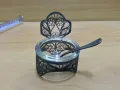 Стар руски съд за хайвер солница филигран , снимка 5