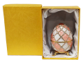 Фаберже стил, яйце-кутийка за бижута, инкрустирана с кристали, в луксозна подаръчна кутия., снимка 5