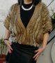 Плетена дреха с естествен косъм от лисица., снимка 1 - Елеци - 34929265