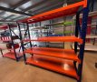 Метални стелажи за склад магазин гараж 4 нива по 300 кг ниво, снимка 1 - Стелажи и щандове - 40759730