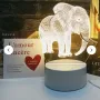 Холограмна 3D LED лампа - Слон, снимка 7