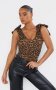 PrettyLittleThing Леопардово боди XXS, снимка 2