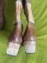 Дамски ботуши 37 тип каубойски бохо естествена кожа бежово и кафяво, снимка 5