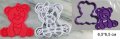 Мече Теди с панделка пластмасов резец форма фондан тесто бисквитки, снимка 1 - Форми - 27398120