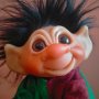 Играчка Кукла Трол Troll Clown Thomas Dam Denmark 1977 9", снимка 1 - Колекции - 43674043