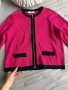 ZARA цикламена жилетка с цип от фина плетка, снимка 2