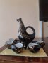 Рядка находка. Винтидж комплект от 5 чаши и стомна  Black Ceramic , снимка 2