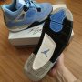 Нови Мъжки Обувки Nike Air Jordan Retro 4 UNC University Blue Сини Кецове Маратонки Размер 43, снимка 12