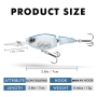 7см 13г 3бр. Воблер Jointed Crankbait Truscend, снимка 2