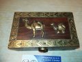 красива дървена кутия с камили-13х8х5см, снимка 4
