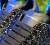 Alexander McQueen Дамски Маратонки👟Дамски Спортни Обувки Александър Макуин Черно с Камъчета Код S87, снимка 3