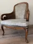 Антикварно кресло с ратан и извити подлакътници, снимка 5