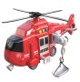 Червен спасителен хеликоптер с преносим звук и светлини