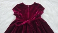 Детска рокля червено кадифе размер 2 години , снимка 5