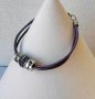 Гривни от кожа и полимерни кристали, снимка 13