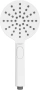 WENKO Дизайнерска душ слушалка с 3 типа водна струя, бяла, снимка 1