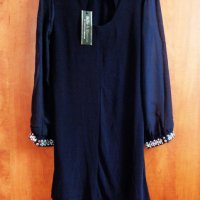 BILLY & BLOSSOM / DOROTHY PERKINS елегантна дамска рокля, нова, с етикет, тъмно синя, снимка 8 - Рокли - 18642670