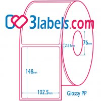 3labels гланцови бели етикети от PP (полипропилен) супер премиум за инкджет (inkjet) печат 102,5х148, снимка 3 - Консумативи за принтери - 39755226