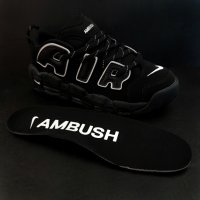 Nike Ambush Air More Uptempo Black Нови Оригинални Мъжки Обувки Кецове Маратонки Размер 43 Номер, снимка 4 - Маратонки - 44102299