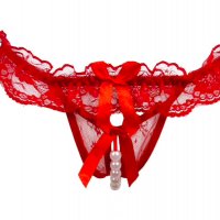 Дамски Прашки V-String със стимулираща вагинална броеница, размер S / M / L, снимка 2 - Бельо - 27942867