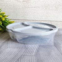 2236 Кръгла кутия за храна с 3 отделения Smart BPA FREE, снимка 7 - Кутии за храна - 33115940