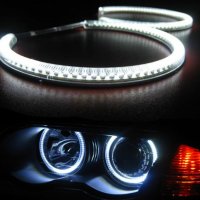 АНГЕЛСКИ ОЧИ INTERLOOK ДНЕВНИ СВЕТЛИНИ A + B - 131 MM + 146 MM SMD БЯЛ LED BMW E46 4БРОЯ КОМПЛЕКТ , снимка 1 - Аксесоари и консумативи - 38820481