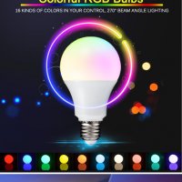 Крушка LED RGB с дистанционно управление  1465, снимка 8 - Крушки - 26867004