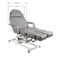Стол за педикюр Azzurro 673AS (1 мотор) - бял/сив, снимка 7 - Кушетки - 43367041