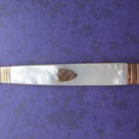 Стар сребърен нож със седефена дръжка, снимка 8 - Антикварни и старинни предмети - 28012840