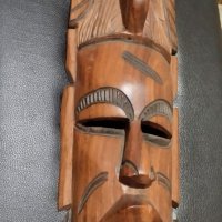 Дървена маска , снимка 2 - Антикварни и старинни предмети - 39394571