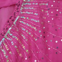 ИЗКЛЮЧИТЕЛНО КРАСИВА плажна рокля/туника в розов цвят с пайети  , снимка 3 - Рокли - 37220670