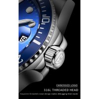 Мъжки часовник Lige Mechanical Watch, Водоустойчив, Неръждаема стомана, снимка 9 - Мъжки - 44043212