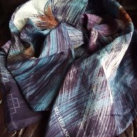 'MICHELANGELO' ROMA уникален флорален  шал/високо съдържание коприна/, снимка 1 - Шалове - 40542600