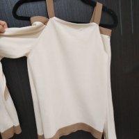 Нова блуза с голи рамене, снимка 7 - Блузи с дълъг ръкав и пуловери - 40617762
