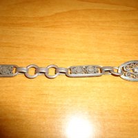 Стара гривна от сребро и метал, снимка 4 - Колекции - 27461867