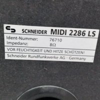 Тонколони Schneider MIDI 2286 LS, снимка 3 - Тонколони - 29043409