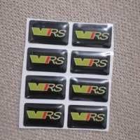 3Д релефни силиконови самозалепващи стикер лепенка VRS Skoda кола, снимка 1 - Аксесоари и консумативи - 35341111
