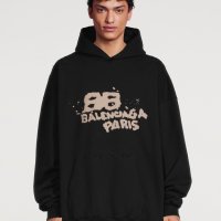 BALENCIAGA Hand Drawn BB Icon Logo Oversized Мъжко / Дамско Горнище тип Суичър size S (L / XL), снимка 1 - Суичъри - 43556642