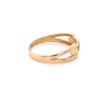 Златен дамски пръстен 1,88гр. размер:59 14кр. проба:585 модел:21867-2, снимка 2 - Пръстени - 44134046