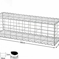 Габион кошница от поцинкована тел 100 x 30 x 30 cm WS13GB02, снимка 3 - Огради и мрежи - 36580612