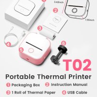 Мини принтер за стикери LabelCreate T02 - Bluetooth, iOS & Android, снимка 10 - Принтери, копири, скенери - 43988017