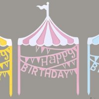 Happy Birthday Син розов жълт купол твърд акрил топер рожден ден за торта парти рожден ден , снимка 1 - Други - 27606060
