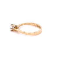 Златен дамски пръстен 1,98гр. размер:49 14кр. проба:585 модел:21895-2, снимка 3 - Пръстени - 44134095